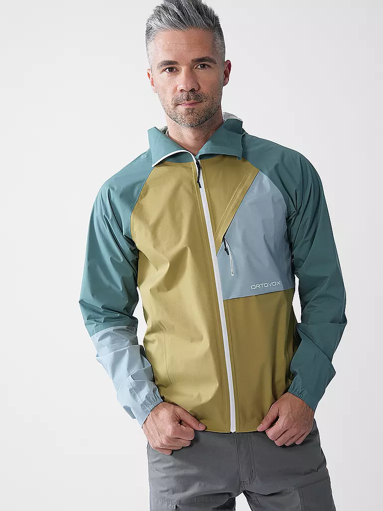 ORTOVOX | Chaqueta de touring para hombre Piz Selva 2.5L con capucha | Mostaza