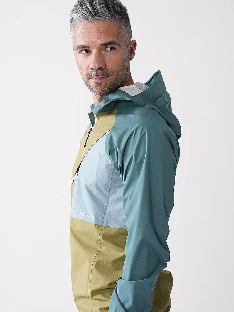 ORTOVOX | Chaqueta de touring para hombre Piz Selva 2.5L con capucha | Mostaza