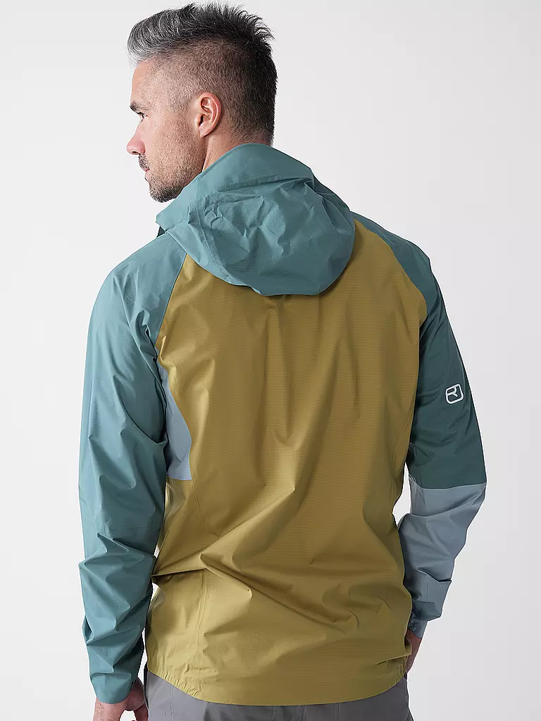 ORTOVOX | Chaqueta de touring para hombre Piz Selva 2.5L con capucha | Mostaza