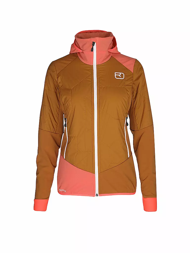 ORTOVOX | Chaqueta híbrida para mujer Col.Becchei con capucha | Naranja
