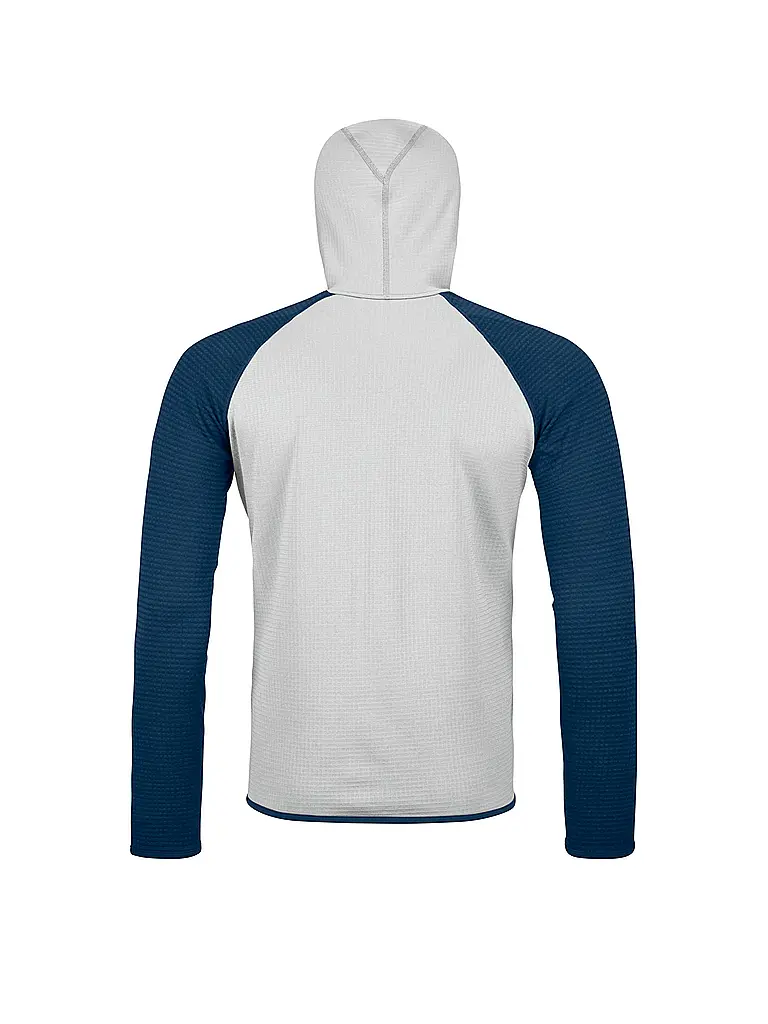 ORTOVOX | Chaqueta polar con capucha de punto clásico para hombre | Gris claro