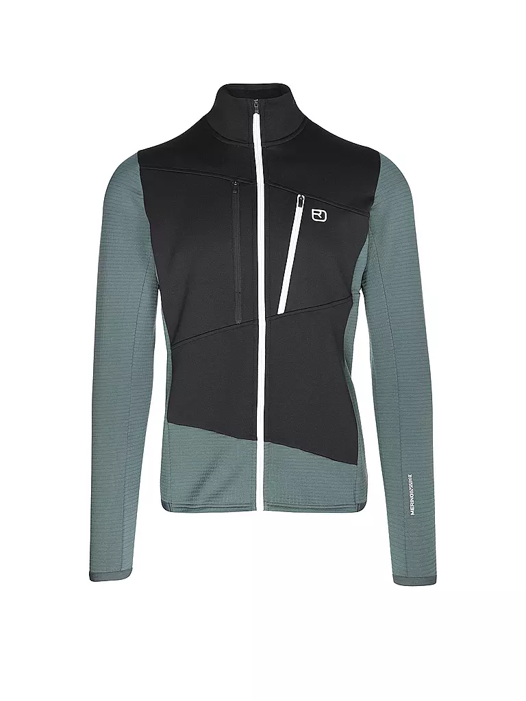 ORTOVOX | Chaqueta polar con capucha Grid para hombre | Petróleo