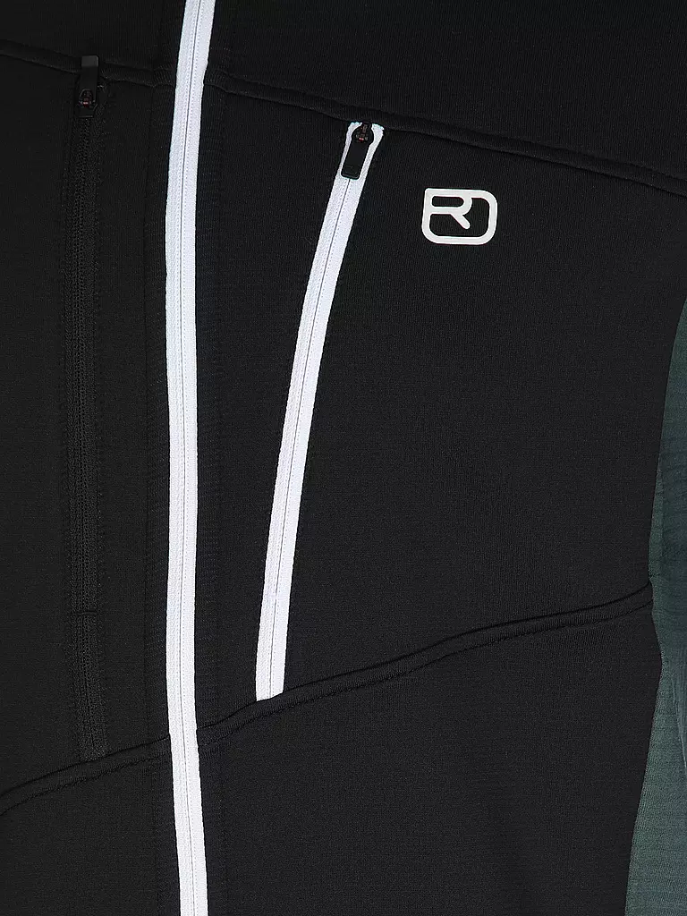 ORTOVOX | Chaqueta polar con capucha Grid para hombre | Petróleo