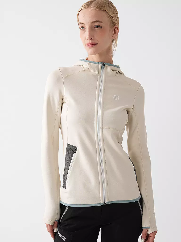 ORTOVOX | Chaqueta polar con capucha para mujer | Blanco