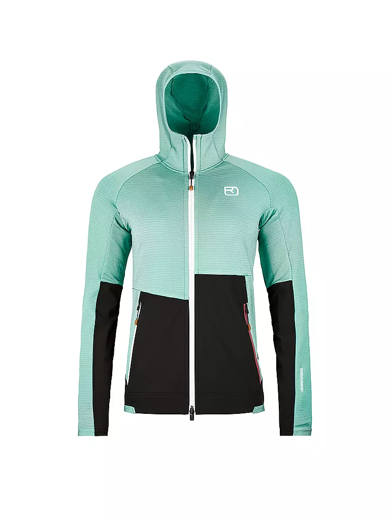ORTOVOX | Chaqueta polar con capucha RIB para mujer | Menta