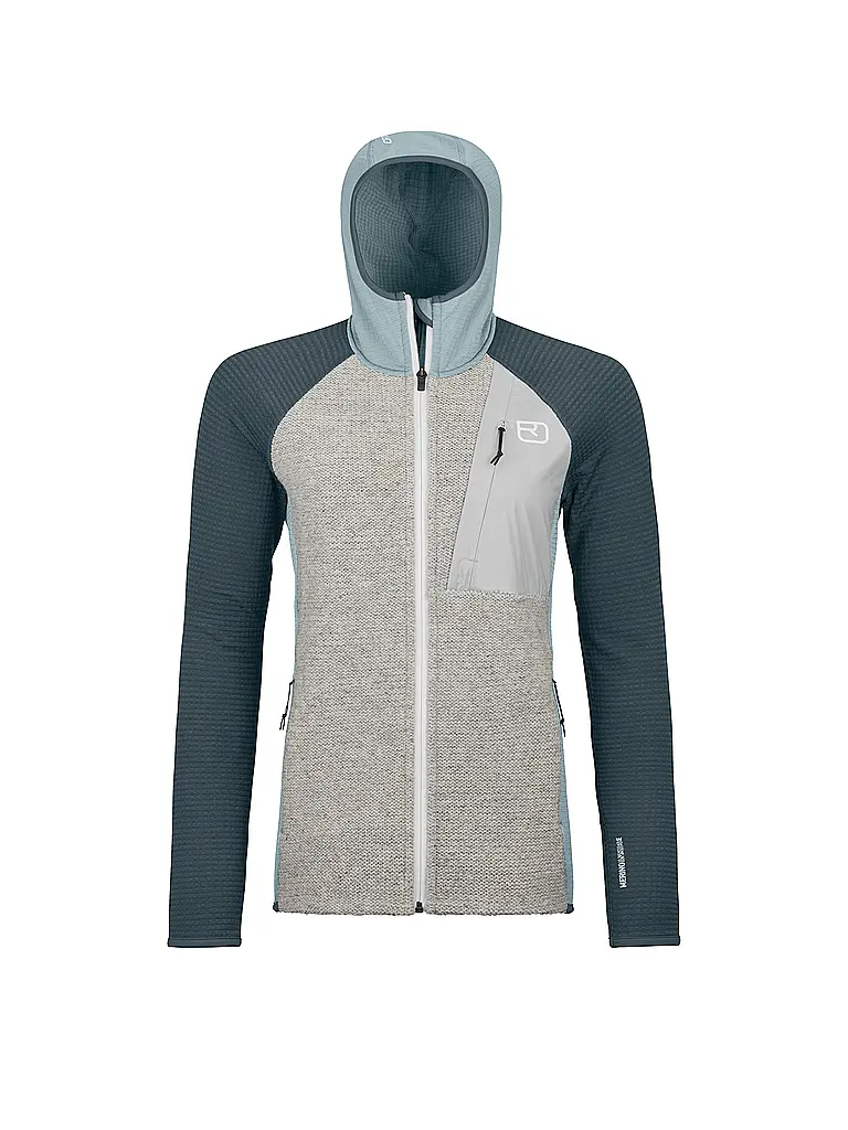 ORTOVOX | Chaqueta polar de mujer Classic Knit con capucha | Petróleo