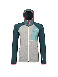 ORTOVOX | Chaqueta polar de mujer Classic Knit Hoodie | Petróleo