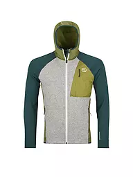 ORTOVOX | Chaqueta polar con capucha de punto clásico para hombre | Oliva