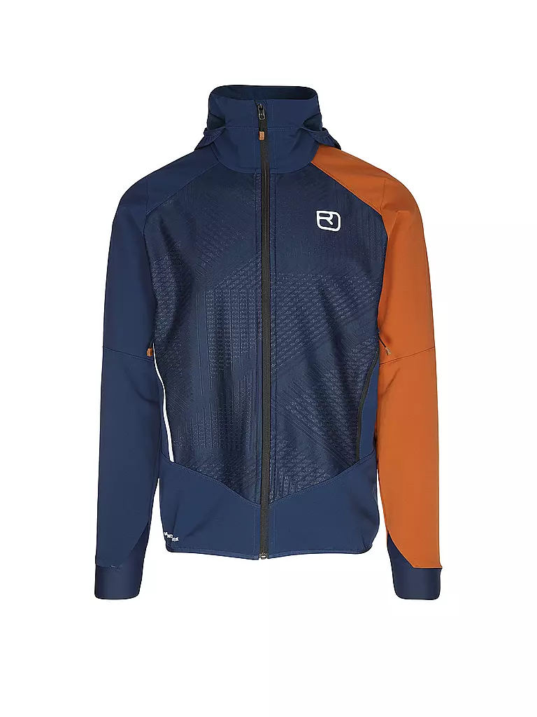 ORTOVOX | Chaqueta softshell de touring para hombre Col Becchei con capucha | Azul oscuro