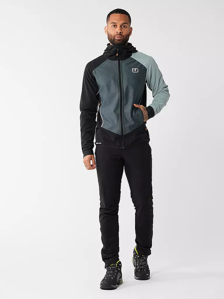 ORTOVOX | Chaqueta softshell de touring para hombre Col Becchei con capucha | Petróleo