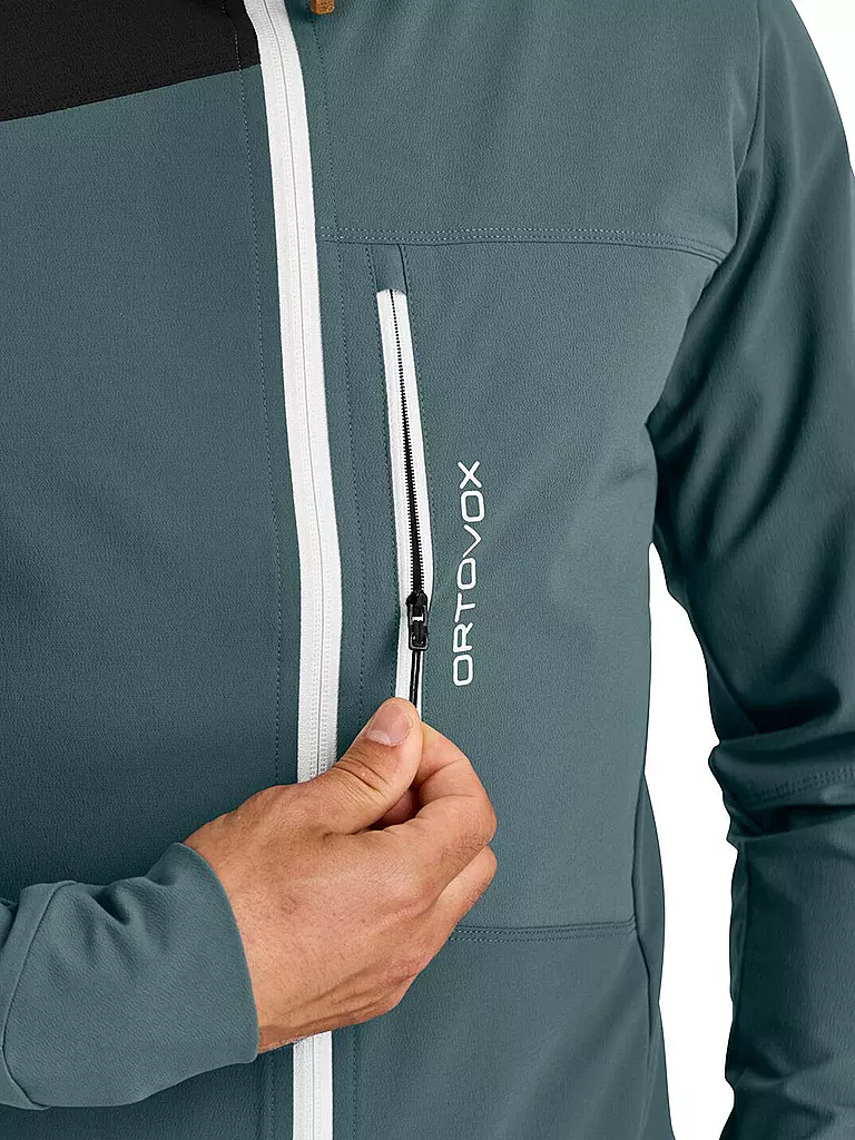 ORTOVOX | Chaqueta softshell para hombre Pala Hoodie Light | Petróleo