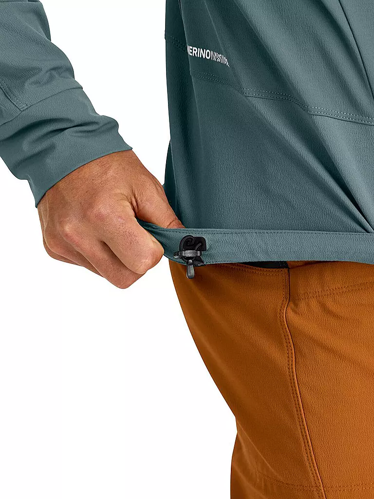 ORTOVOX | Chaqueta softshell para hombre Pala Hoodie Light | Petróleo