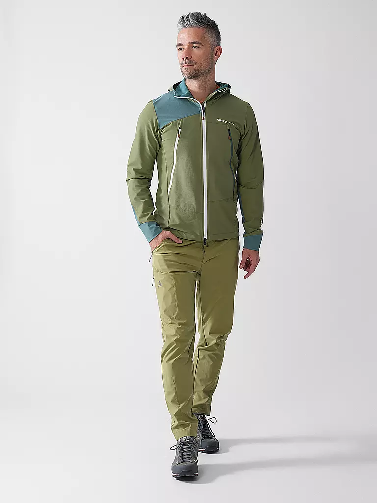 ORTOVOX | Chaqueta softshell para hombre Pala Hoodie | Oliva
