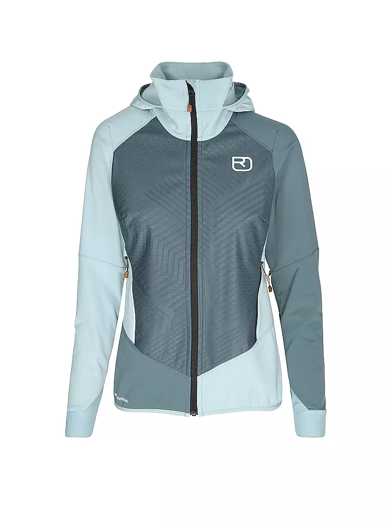 ORTOVOX | Chaqueta softshell para mujer Col Becchei con capucha | Azul claro