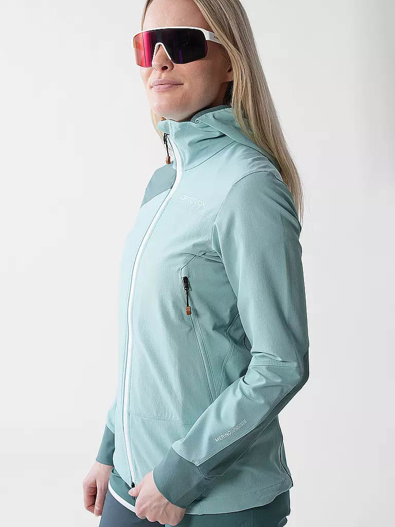 ORTOVOX | Chaqueta softshell para mujer Pala Hoodie | Menta