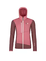 ORTOVOX | Damen Fleecejacke Fleece Grid Hoodie | Coral