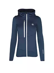 ORTOVOX | Damen Fleecejacke Fleece Grid Hoodie | Azul oscuro