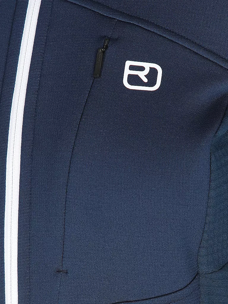 ORTOVOX | Damen Fleecejacke Fleece Grid Hoodie | Azul oscuro