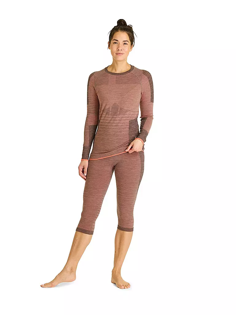 ORTOVOX | Damen Funktionshose 230 Competition 3/4 | Rojo oscuro