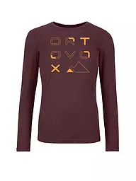 ORTOVOX | Damen Funktionsshirt 185 Merino Brand Outline | Rojo oscuro
