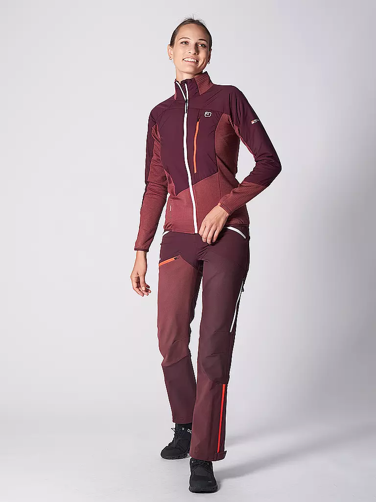 ORTOVOX | Damen Hybridjacke Westalpen | Rojo oscuro