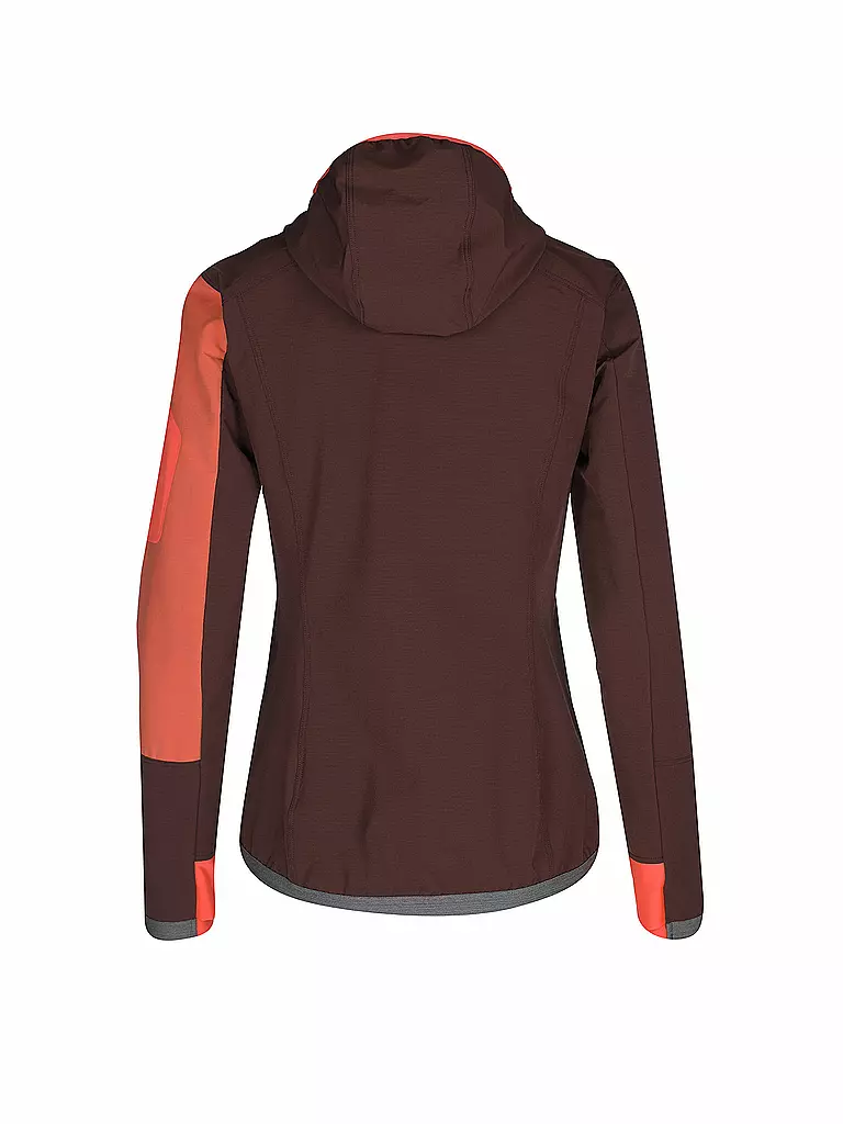 ORTOVOX | Damen Softshelljacke Berrino Hoodie | Rojo oscuro