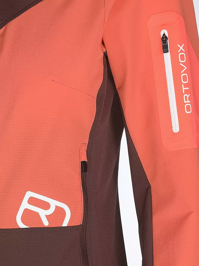 ORTOVOX | Damen Softshelljacke Berrino Hoodie | Rojo oscuro