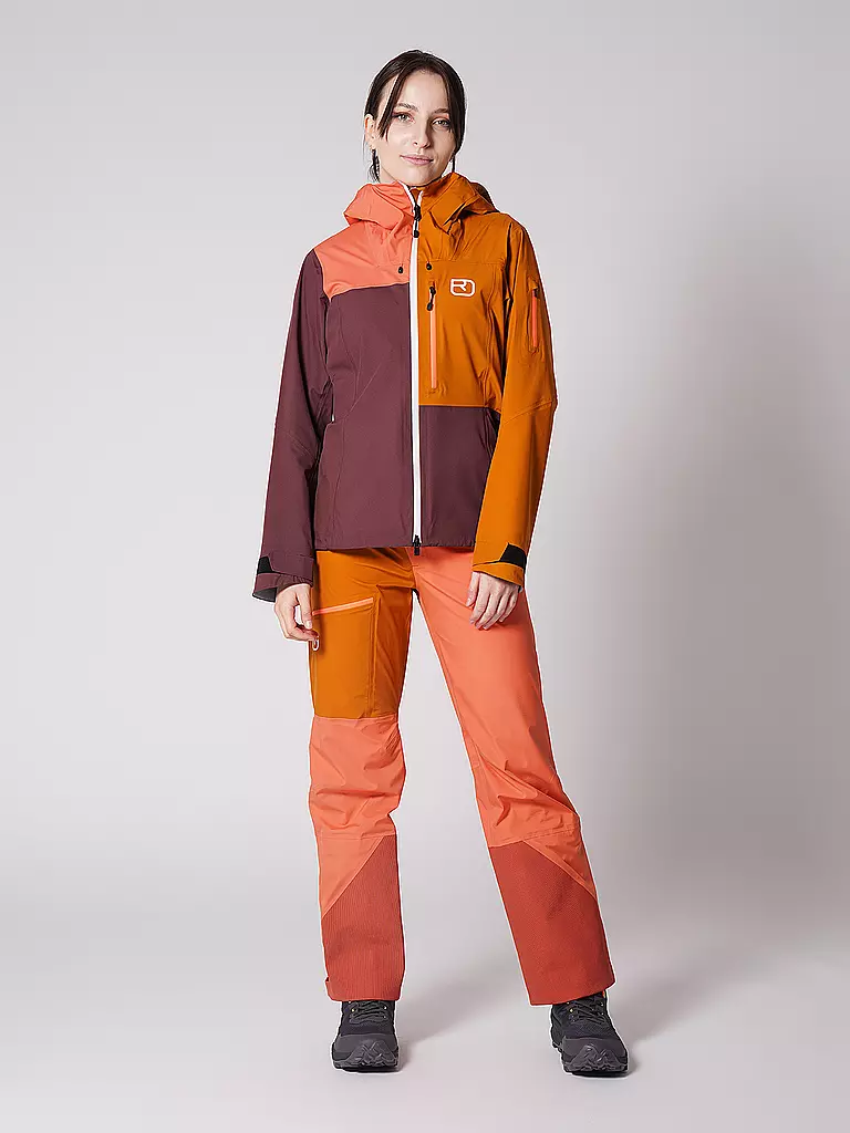 ORTOVOX | Damen Tourenjacke Ortler 3L | Rojo oscuro