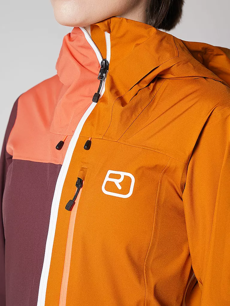 ORTOVOX | Damen Tourenjacke Ortler 3L | Rojo oscuro
