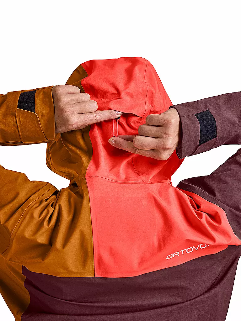 ORTOVOX | Damen Tourenjacke Ortler 3L | Rojo oscuro