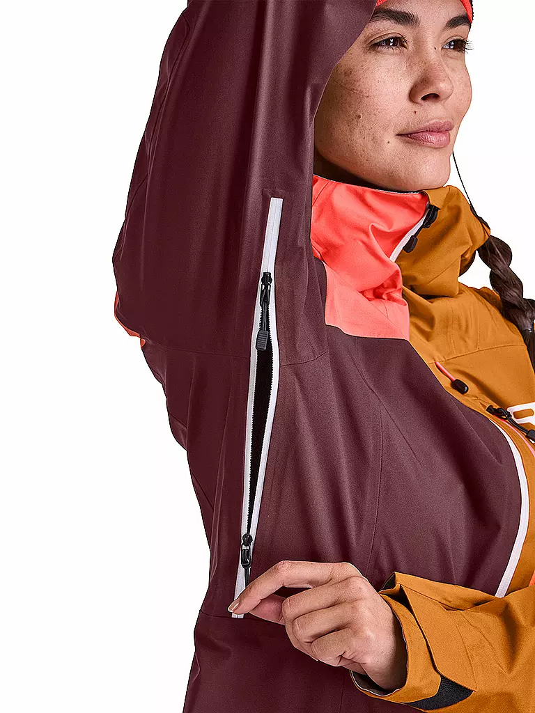 ORTOVOX | Damen Tourenjacke Ortler 3L | Rojo oscuro