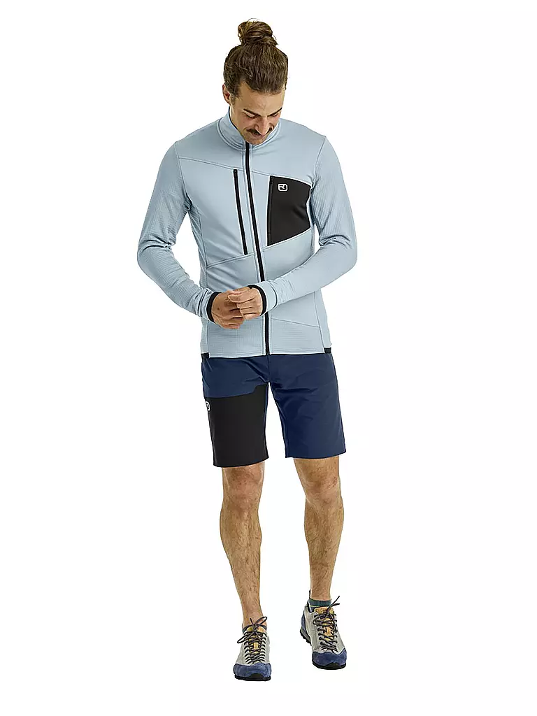 ORTOVOX | Forro polar Grid para hombre | Azul claro