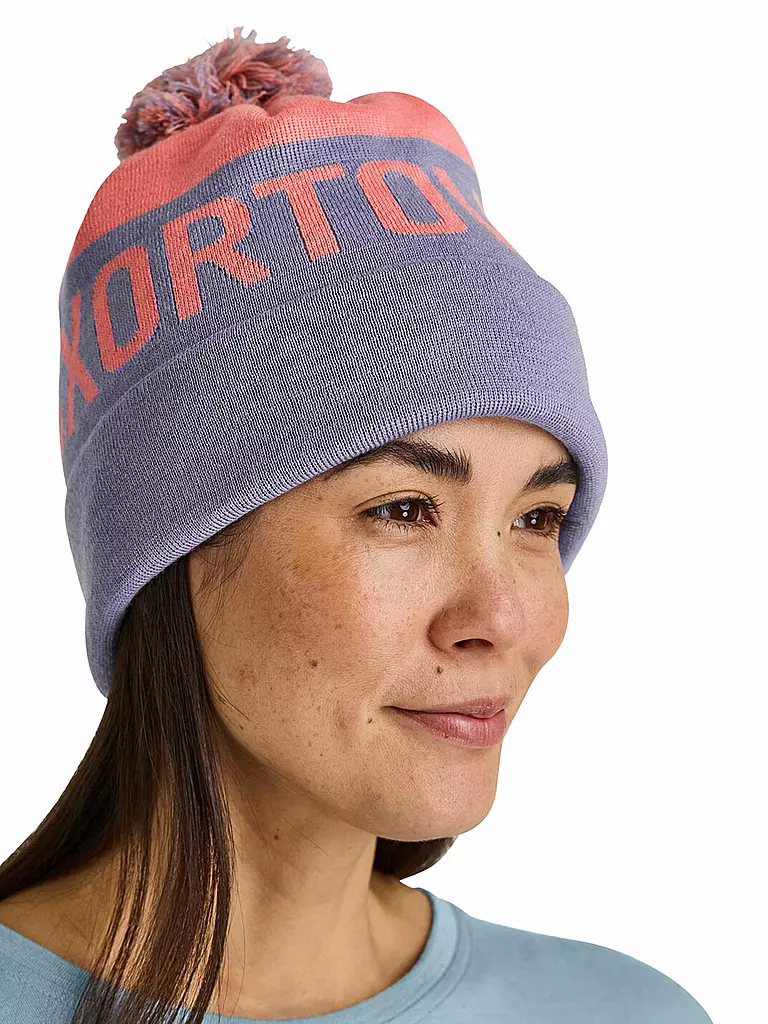 ORTOVOX | Gorro de punto con pompón para mujer | Lila