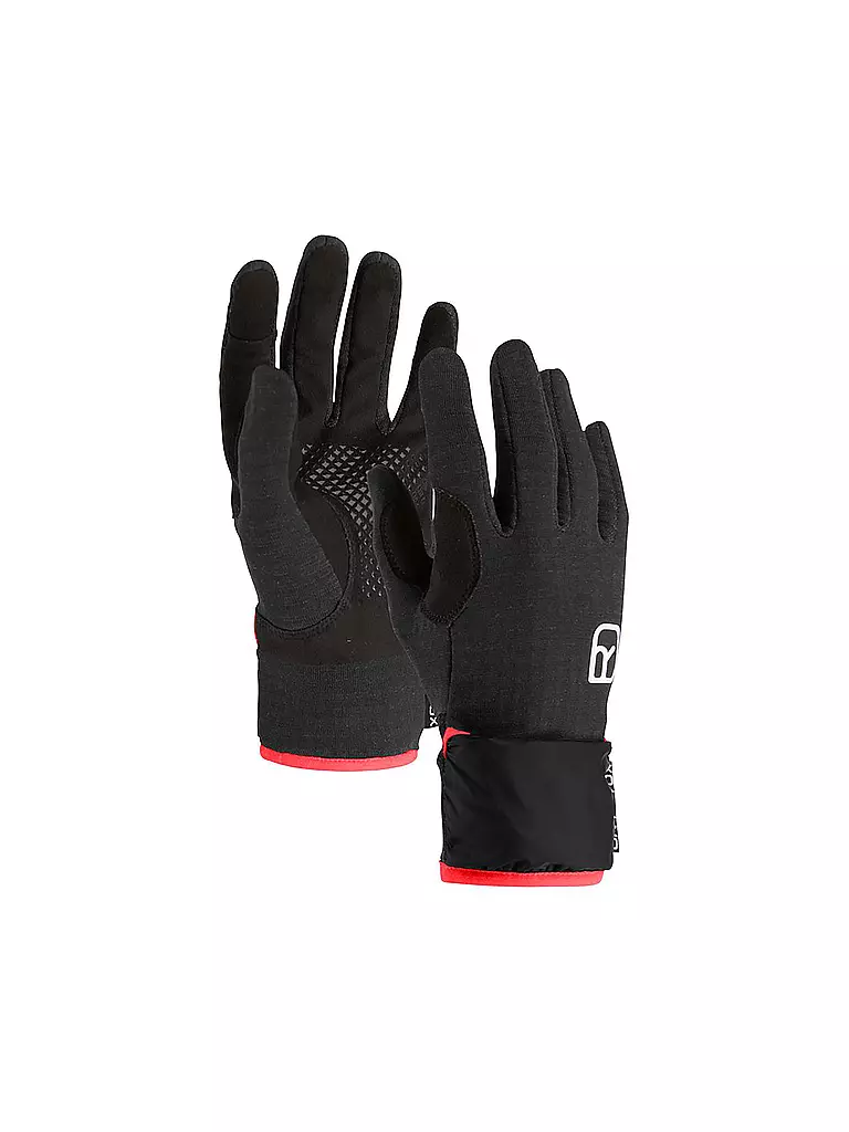 ORTOVOX | Guantes de mujer Fleece Grid Cover | Negro