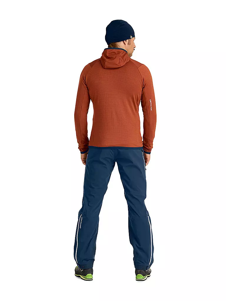 ORTOVOX | Herren Fleecejacke Grid Hoodie | Cobre