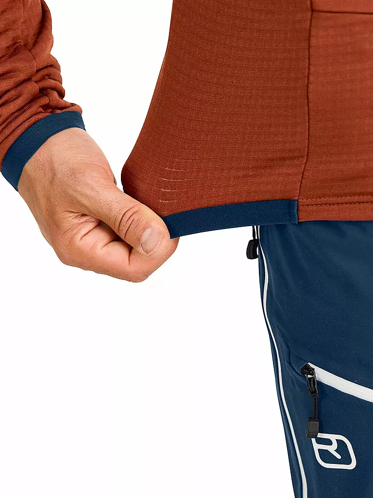 ORTOVOX | Herren Fleecejacke Grid Hoodie | Cobre