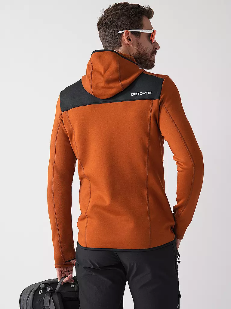 ORTOVOX | Herren Fleecejacke Hoodie | Marrón