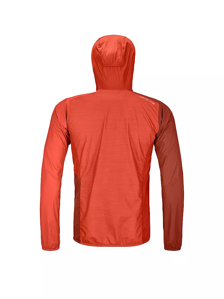 ORTOVOX | Herren Windjacke WIndbreaker Hoodie | Rojo