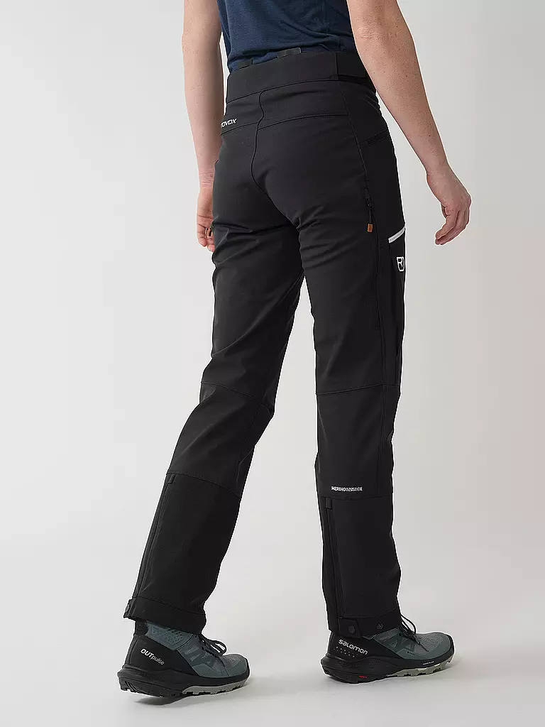 ORTOVOX | Pantalón softshell de travesía Pizol para mujer | Negro