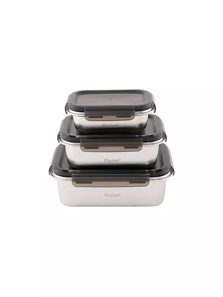 OUTWELL | Set de cajas de camping de 3 piezas | Plata
