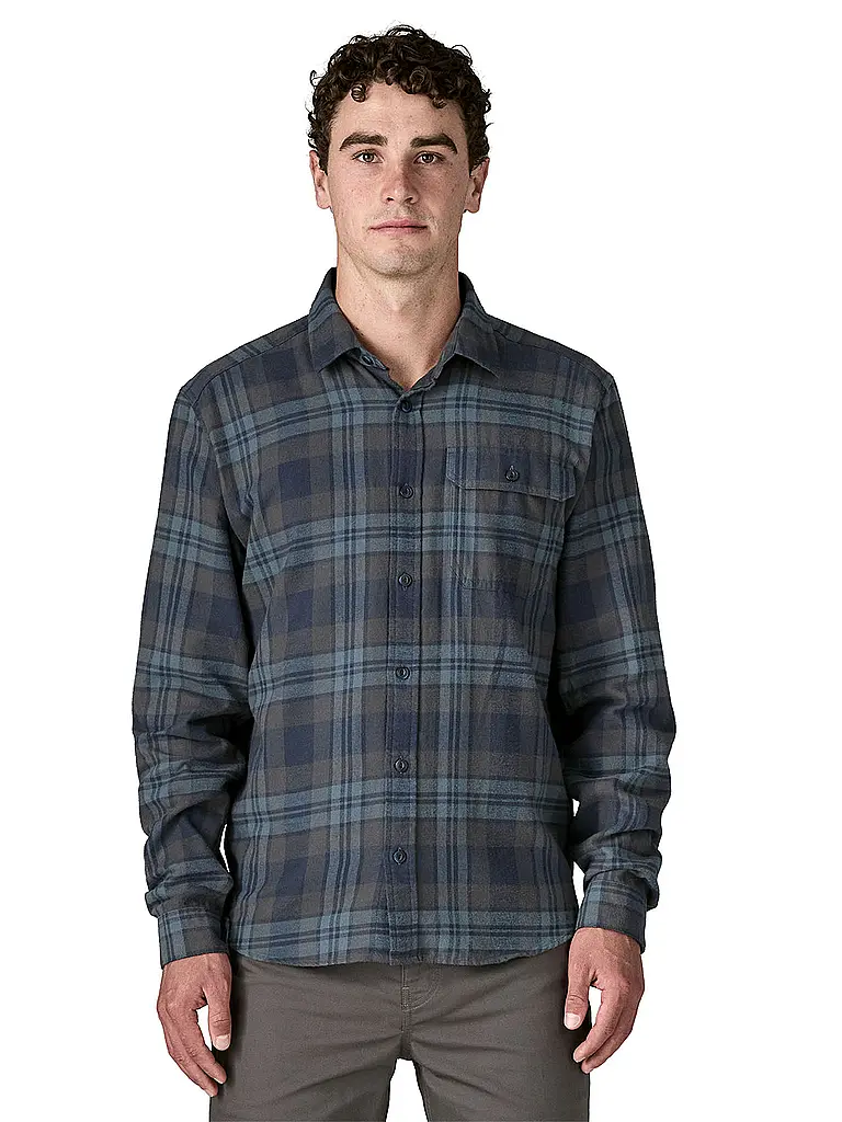PATAGONIA | Camisa de hombre Cotton in Conversion Lightweight Fjord Flannel | Azul oscuro