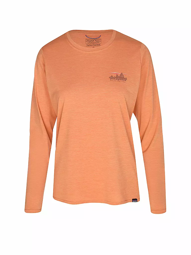 PATAGONIA | Camiseta funcional de manga larga para mujer Capilene® Cool Daily Graphic | Naranja