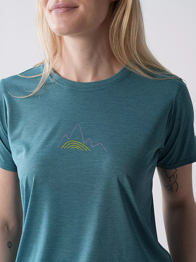 PATAGONIA | Camiseta funcional de mujer Capilene® Cool Daily Graphic | Petróleo