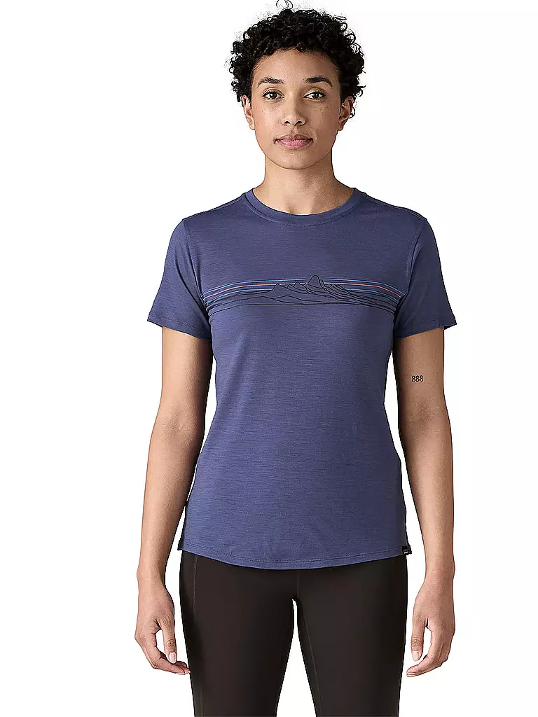PATAGONIA | Camiseta funcional de mujer Capilene® Cool Merino Graphic | Lila