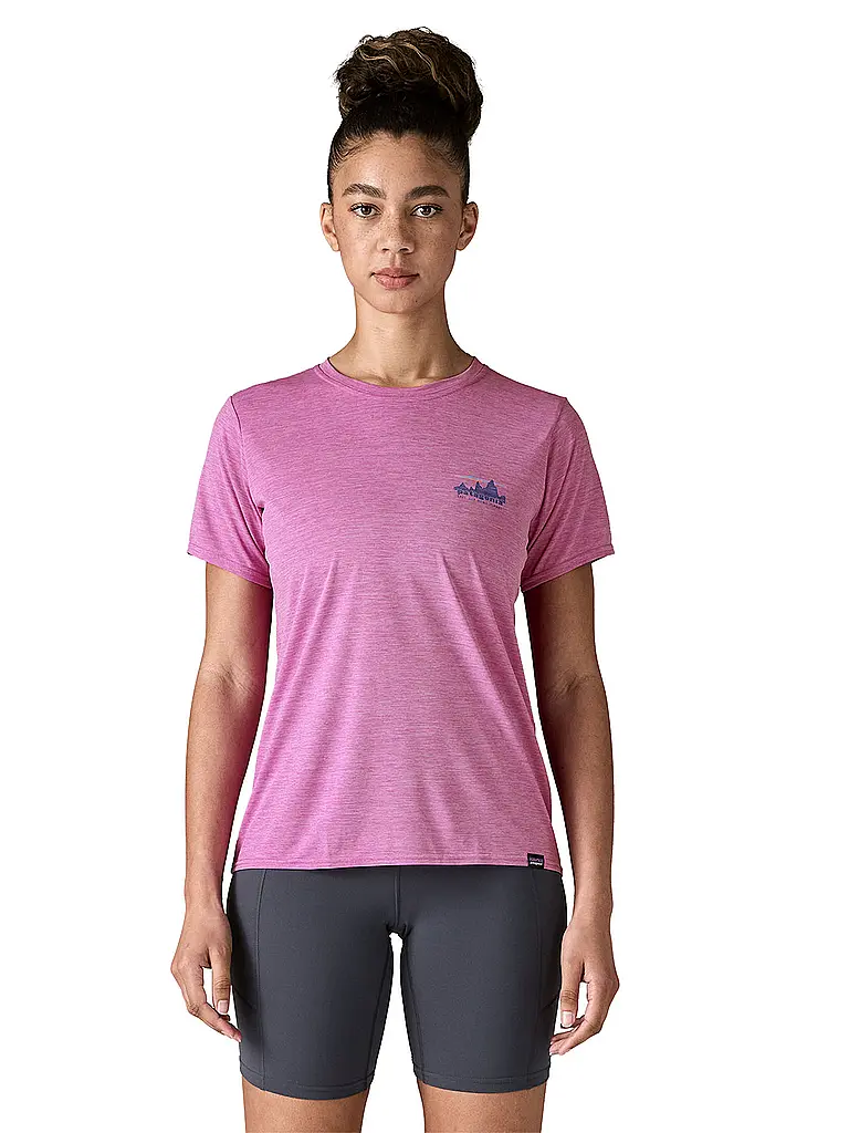 PATAGONIA | Camiseta funcional de mujer Capilene Cool Daily Graphic | Rosa