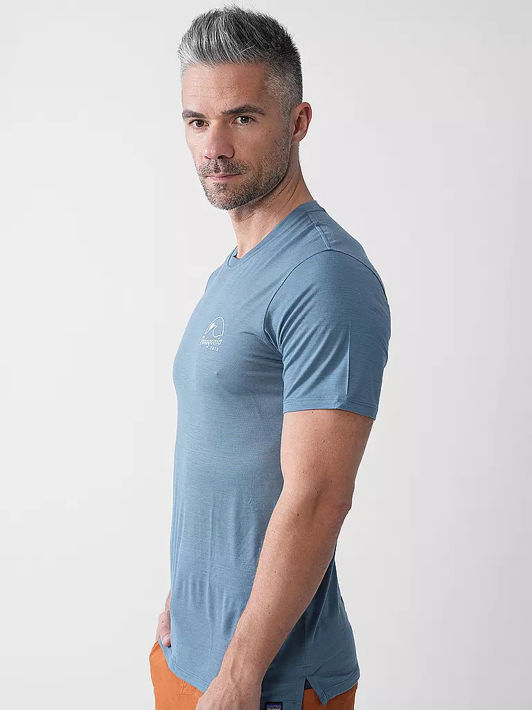 PATAGONIA | Camiseta funcional para hombre Capilene® Cool Merino Graphic | Azul oscuro