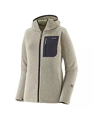PATAGONIA | Chaqueta polar para mujer R1® Air con cremallera completa y capucha | Beige