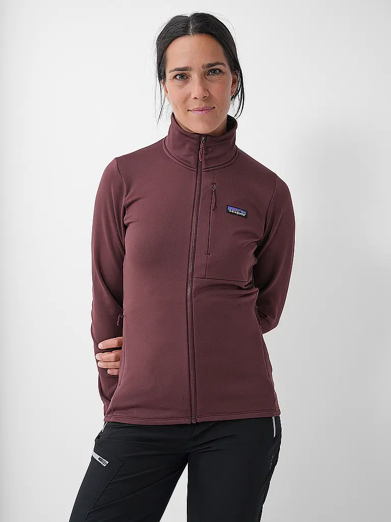 PATAGONIA | Chaqueta polar térmica R1® para mujer | Rojo oscuro