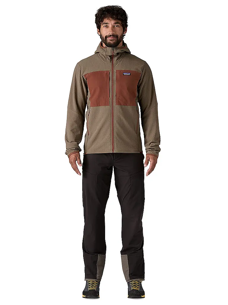 PATAGONIA | Chaqueta softshell para hombre R2® TechFace Hoodie | Marrón claro