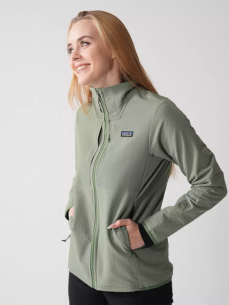 PATAGONIA | Chaqueta Softshell R2 Cross Strata Hoodie para mujer | Verde